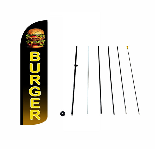 BURGER-Knife flag【3x11.5ft】DDP-3