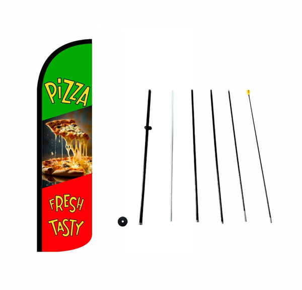 PIZZA-Knife flag【3x11.5ft】DDP-12