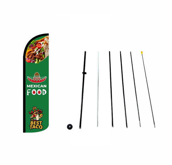 MEXICAN FOOD-Knife flag【3x11.5ft】DDP-11