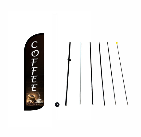 COFFEE-Knife flag【3x11.5ft】DDP-23